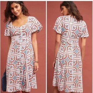 Maeve BY Anthropologie Praslin Printed Dress sz 2